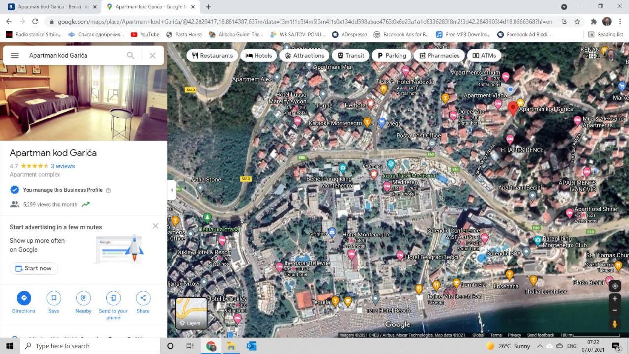 Bella Budva Apartment Bečići Luaran gambar